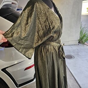 Elegant Olive Green Maxi Dress